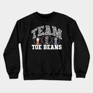 Team Toe Beans Cat Person Football Paws Crewneck Sweatshirt